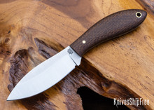 L.T. Wright Knives: Small Northern Hunter - AEB-L - High Saber Grind - Brown Burlap Micarta - Matte
