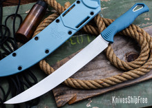 Benchmade Knives: 18020 Fishcrafter - Depth Blue Santoprene - 9" Trailing point - CPM-MagnaCut