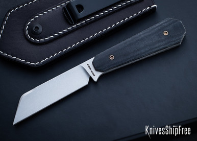 Jack Wolf Knives: Midnight FIXedc - Black Linen Micarta - CPM-S90V