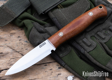 Lishen Knives: Lynx - Scandi Grind - Natural Linen Micarta