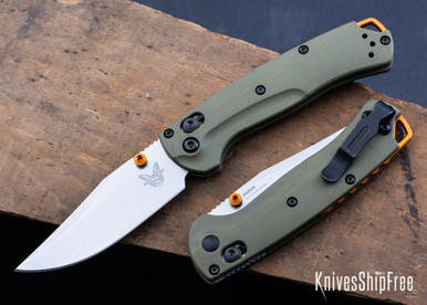 Benchmade Knives: 15534 Mini Taggedout - AXIS Lock - OD Green G-10