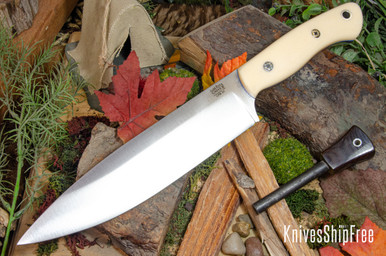 Bark River Knives: Aurora III - CPM 3V - Antique Bone Linen