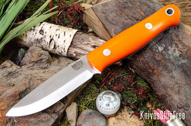 Bark River Knives: Bushcrafter LT - CPM 3V - Blaze Orange G-10