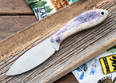 L.T. Wright Knives: Small Northern Hunter - Purple Bone