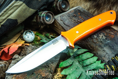 Bark River Knives: Red Flag - MagnaCut - Blaze Orange G-10