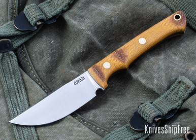 Lishen Knives: Little Lovecraft - Natural Canvas Micarta - Matte