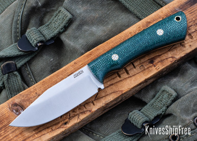 Lishen Knives: Pathfinder - Juniper Jute Micarta - Mosaic Pins
