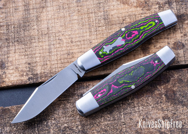 Jack Wolf Knives: Stockman - Watermelon Sugar CamoCarbon - 14C28N