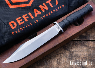 Defiant 7: M320J Bowie - Black Polymer - CPM-3V - Stonewash