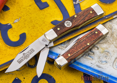Queen Cutlery: #40 - Gunstock - Curly Zebra Wood - D2 Steel - 40CZ