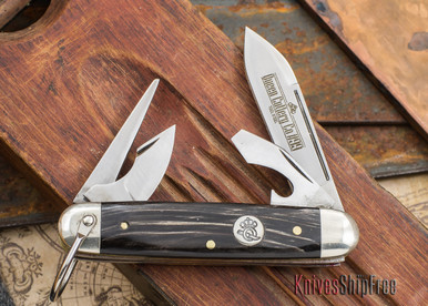 Queen Cutlery: #99FBH - Scout - Feathered Buffalo Horn - D2 Steel
