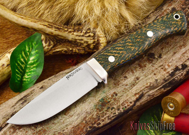 Northwoods Knives: Mackinaw - Green Herringbone Micarta