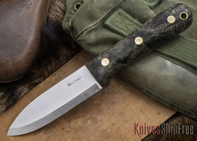 L.T. Wright Knives: Genesis - Scandi Grind - CPM 3V - Buckeye Burl #3
