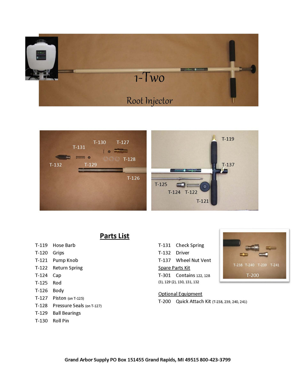 1-Two Root Injector Quick Attach Kit