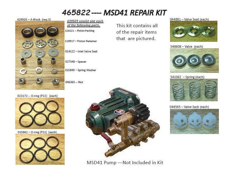 Maruyama MSD41 Pump Repair Kit