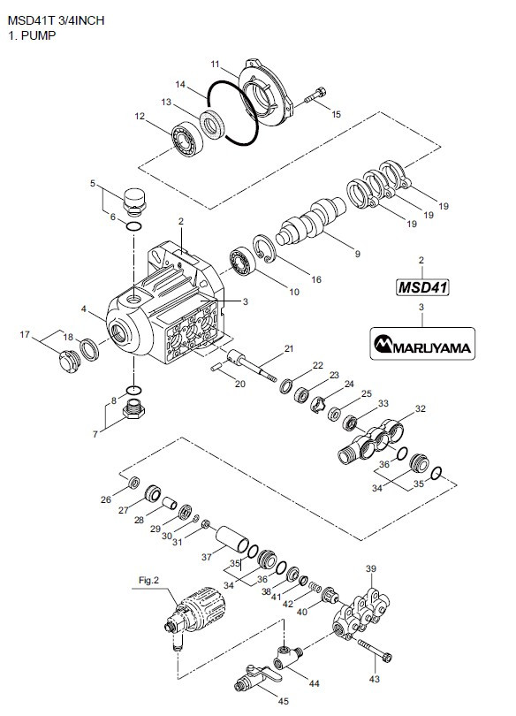 Maruyama MSD41 Pump Repair Kit