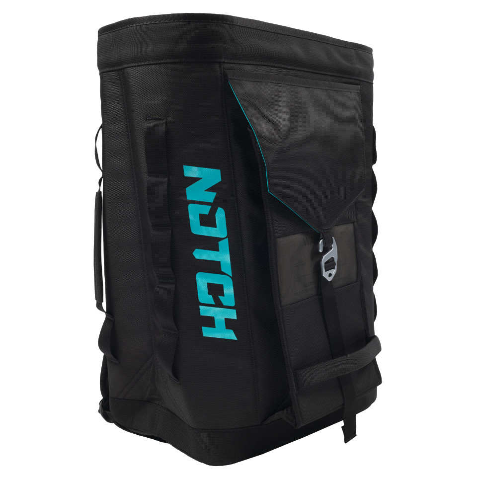 The Approach Bag is a rectangular, free-standing gear bag with an updated design for more storage options. It offers a 50L carrying capacity, with webbing loops throughout the bag for more external storage options.