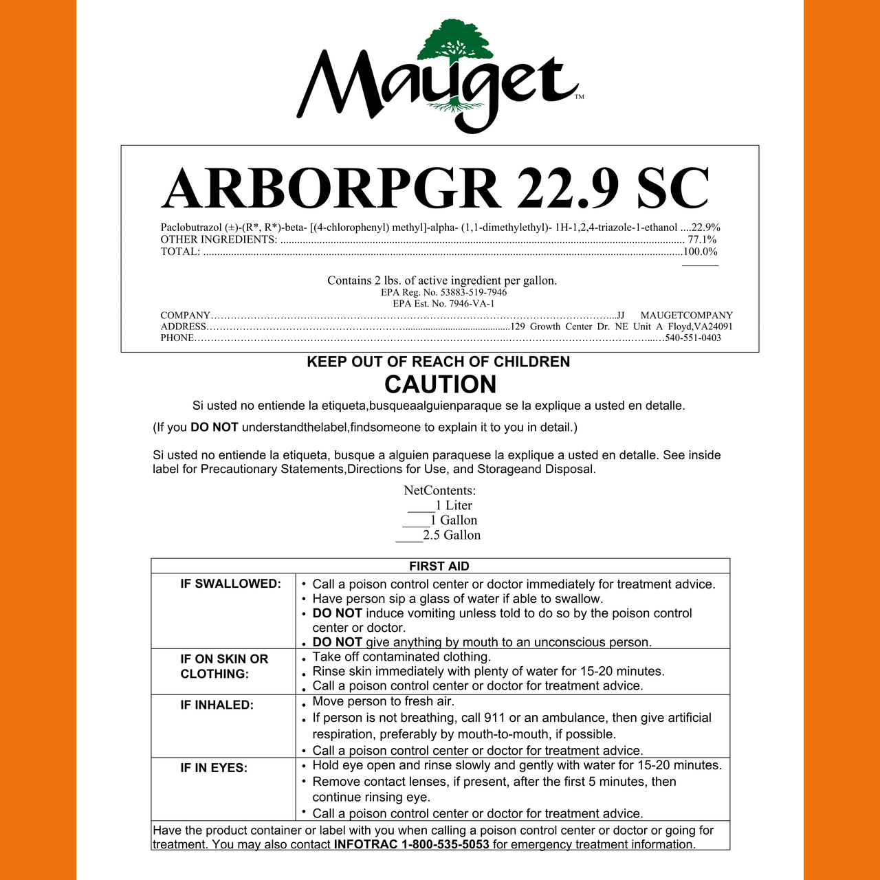 Mauget ArborPGR Plant Growth Regulator