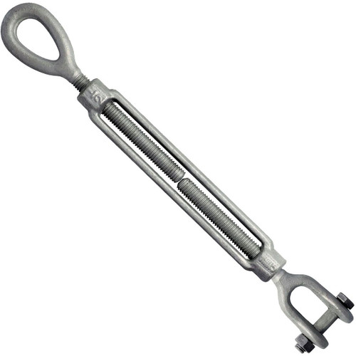 Forged Eye & Jaw Turnbuckle 1/2" x 12" - Hot Dip Galvanized