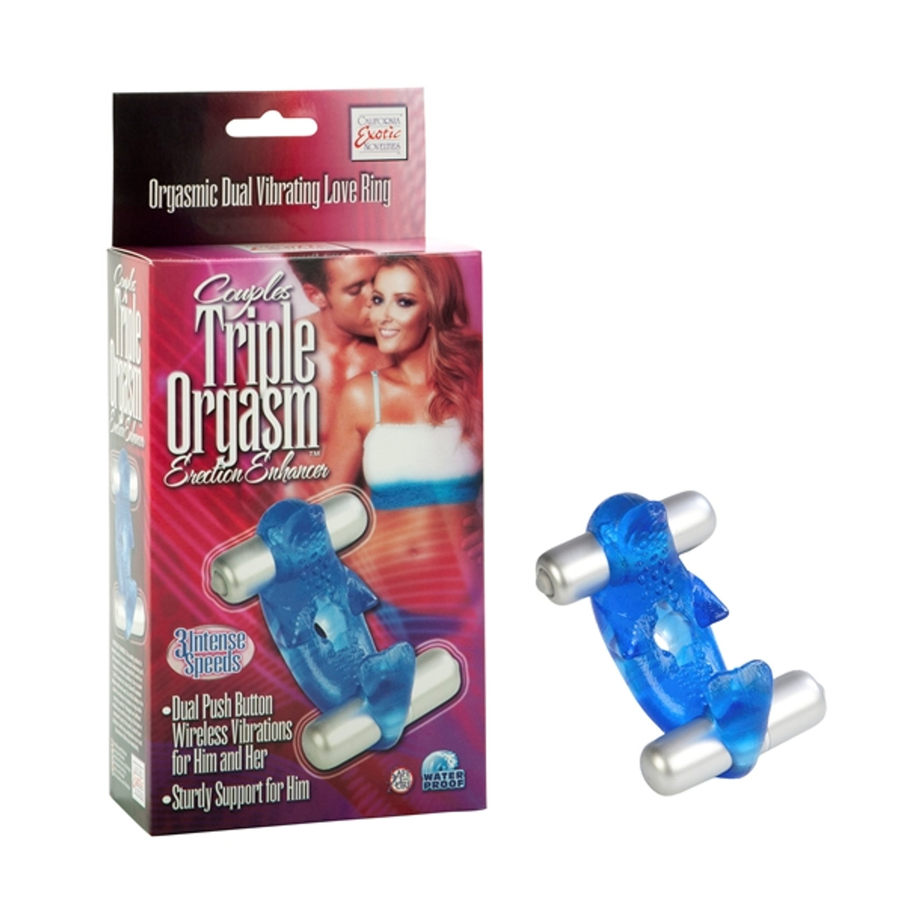 Triple Orgasm Erection Enhancer Vibrating Cock Ring