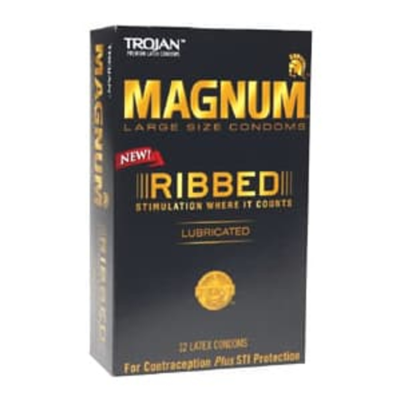 Buy Trojan Magnum Ribbed Condoms Online | CondomsFast