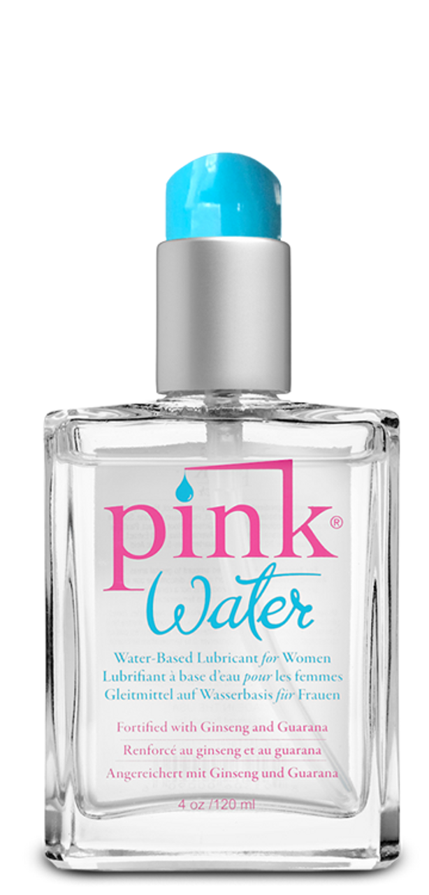 Pink Water 4 Oz Glass Bottle W/ Pump