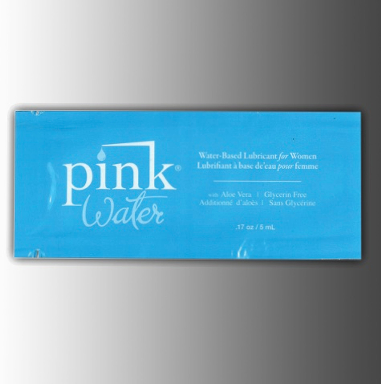 Pink Water Lubricant Individual Use Foil Pack