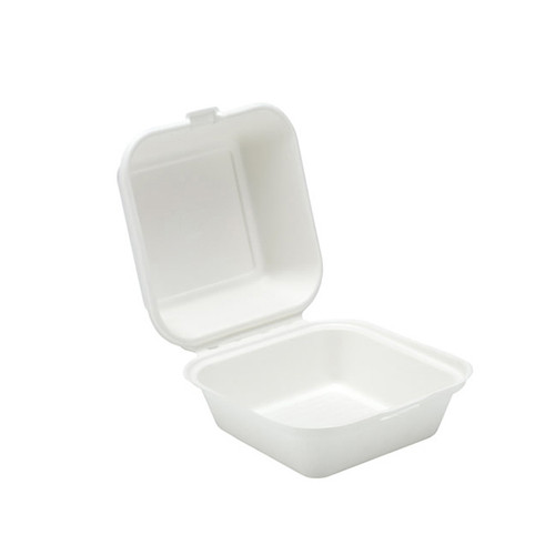 Bagasse 9" Clamshell Meal Box x 200