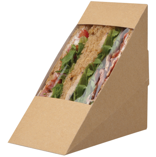 Compostable Kraft Sandwich Wedge Deep Fill 72mm x 500