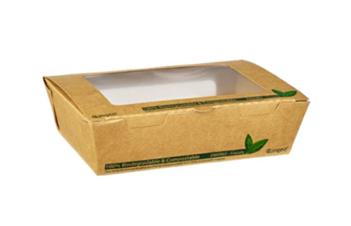 Tuck Top Salad Box 500ml x 200 Compostable