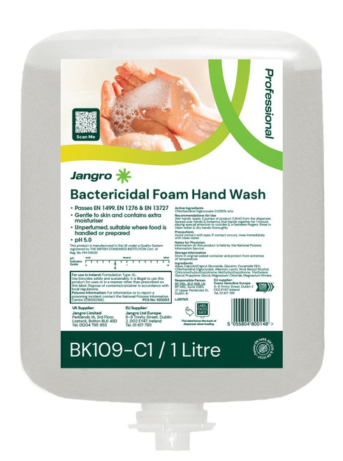 Bactericidal Foaming Hand Wash 1 Litre Cartridge x 6