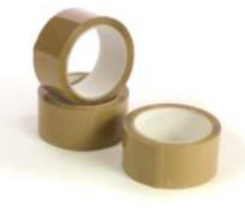 2" Brown Poly Prop Tape 66m