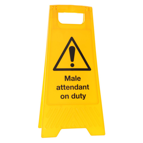 A Frame Male Attendant Sign 620mm x 300mm