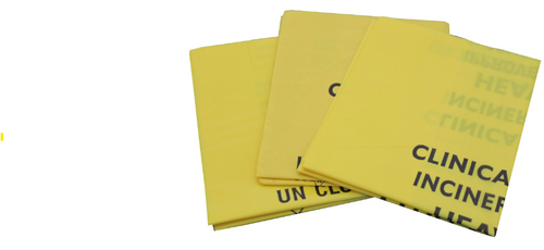 Clinical Waste Yellow Sacks Heavy Duty 90 Litre 12kg On a Roll 10x50