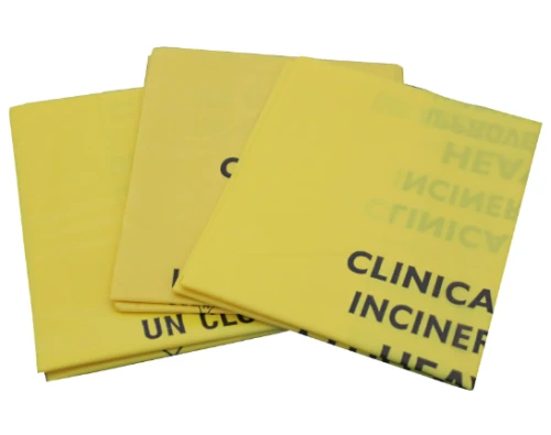 Clinical Sacks Yellow Heavy Duty 15" x 28" x39" 90 Litre x 100