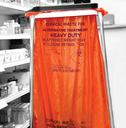 Clinical Waste Orange Sacks Heavy Duty 90 Litre
