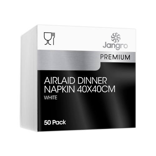 Napkin Airlaid 8-Fold White 40cm x 500