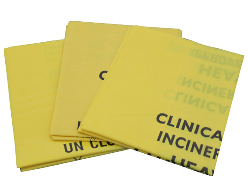 Clinical Yellow Sacks Medium Duty 11" x 17" x 26"  20L 10x50