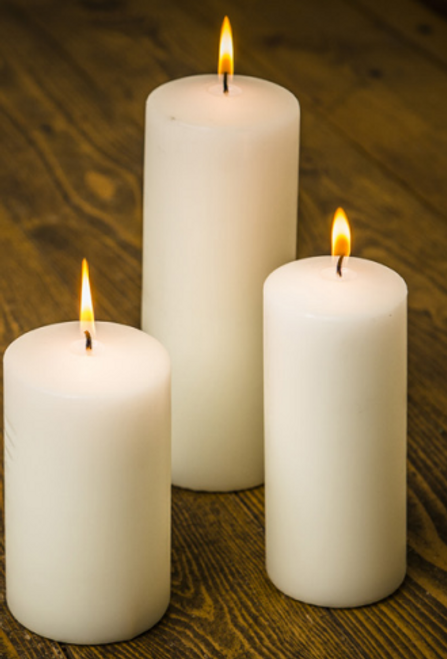 Pillar Candles White 60mm x 150mm x 10