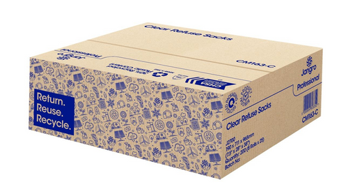 Refuse Sacks Clear Heavy Duty 28" x 38" 8 x 25 Rolls