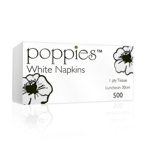 Napkin 1ply 33cm White x 5000