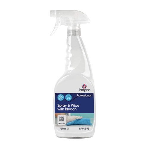 Spray & Wipe With Bleach 750ml Trigger Spray