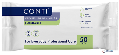 Conti Flushable Dry Wipe x 50