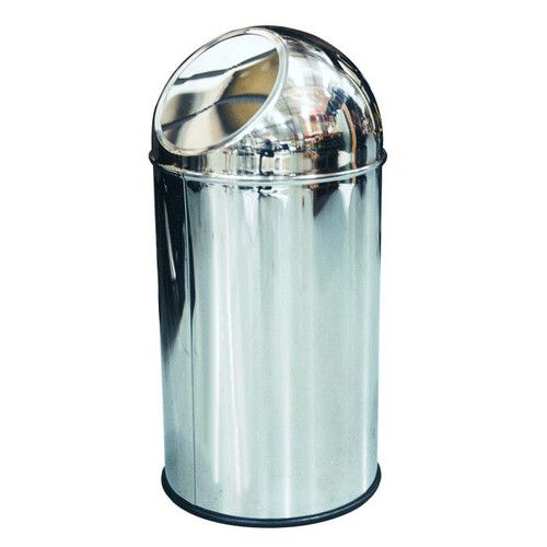 Bullet Push Bin 35lt Polished Stainless Steel