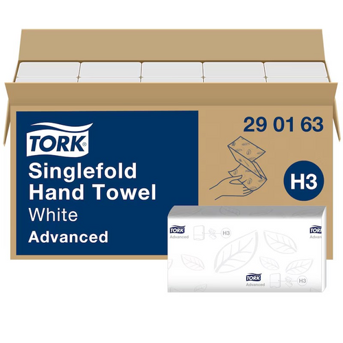 Tork Singlefold Hand Towel 2ply White x 3750