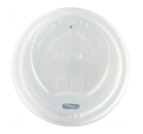 Compostable Coffee Cup Lids 8oz White x 1000