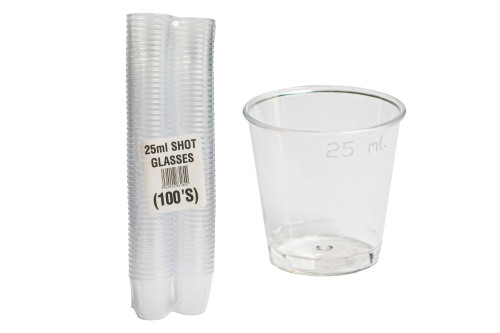 Disposable 25ml Shot Glass x 1000