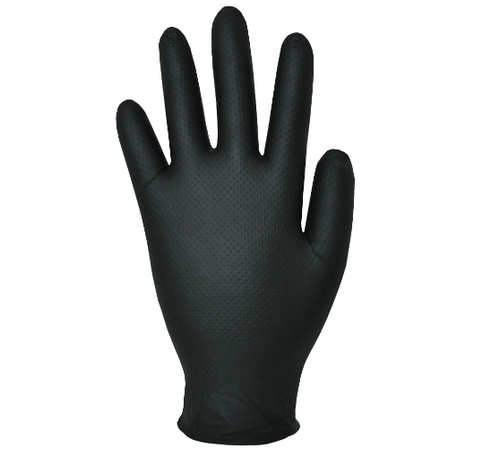 Black Heavy Duty Nitrile Glove Large x 100