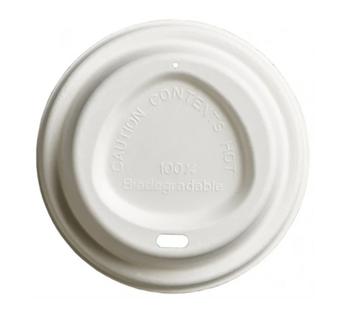 Bagasse 12oz/16oz Coffee Cup Lids x 1000