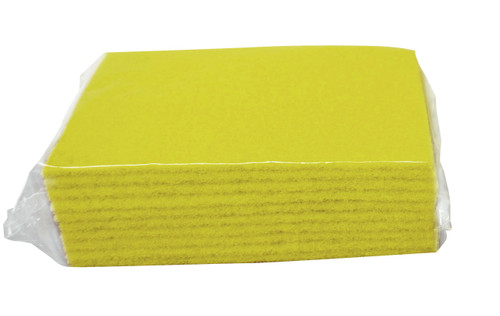 Scouring Pads 6"x 9" Yellow x 10